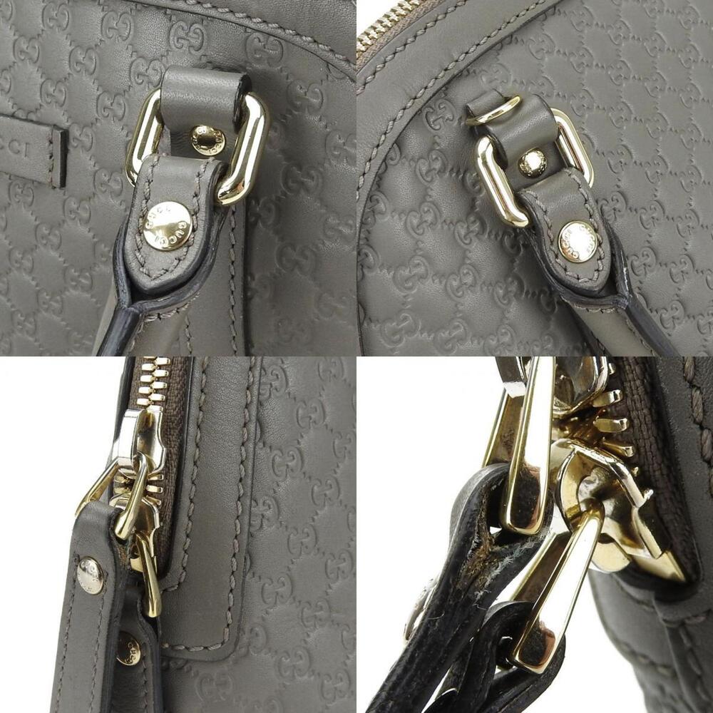 GUCCI Gray Leather Shoulder Bag - Picture 6 of 11